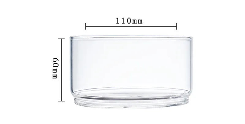 Japanese Salad Glass Bowl with Lid Fruit Storage Jar Stackable Tupperware Food Storage Organizer Kitchen Refrigerator Containers