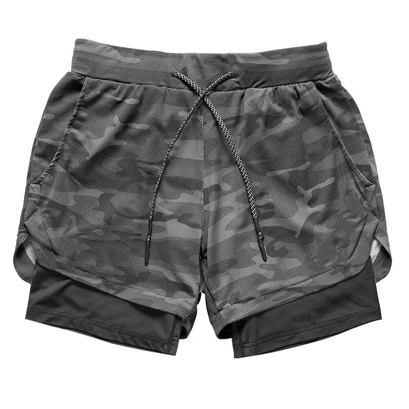 Men's 2-in-1 Camo Running Shorts