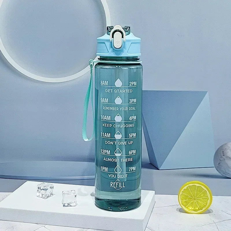 Sports Water Bottle with Time Scale — 800ml