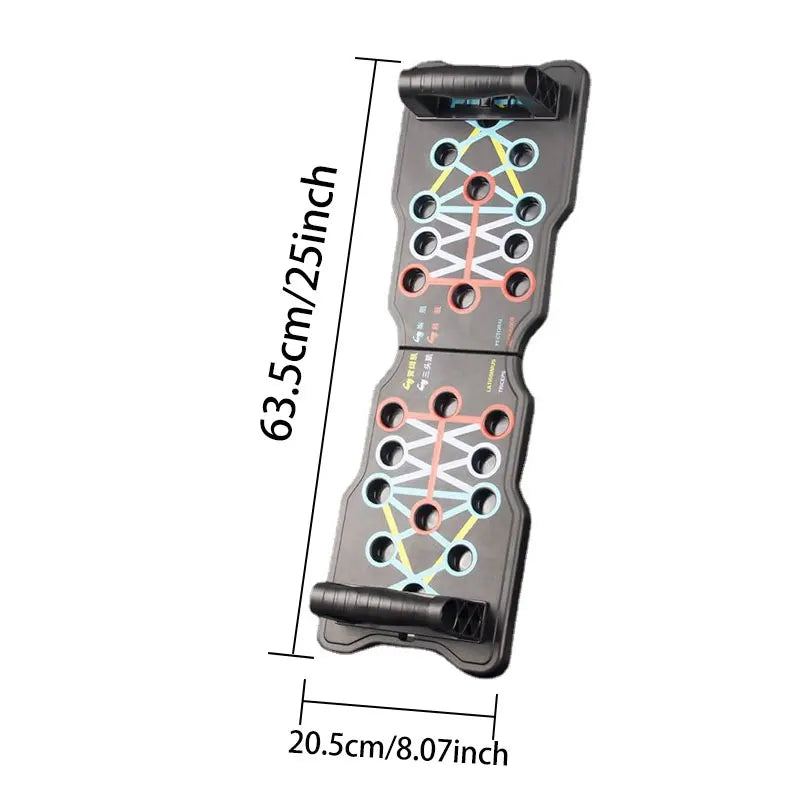 Portable Multifunctional Push-up Board Set With Handles Foldable Fitness Equipment For Chest Abdomen Arms And Back Training