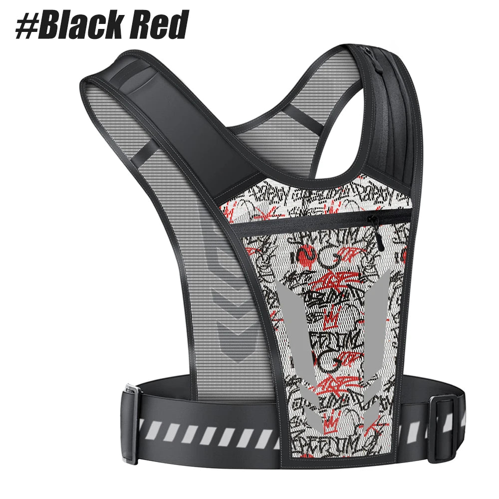 Reflective Running Vest with Phone Holder